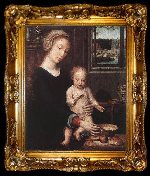 framed  DAVID, Gerard Madonna and Child with the Milk Soup dgw, ta009-2